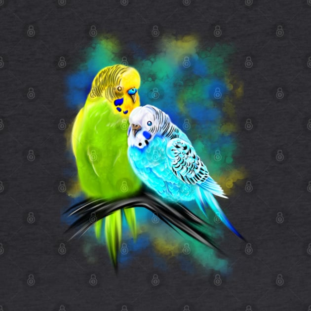 Budgie couple by Icydragon98